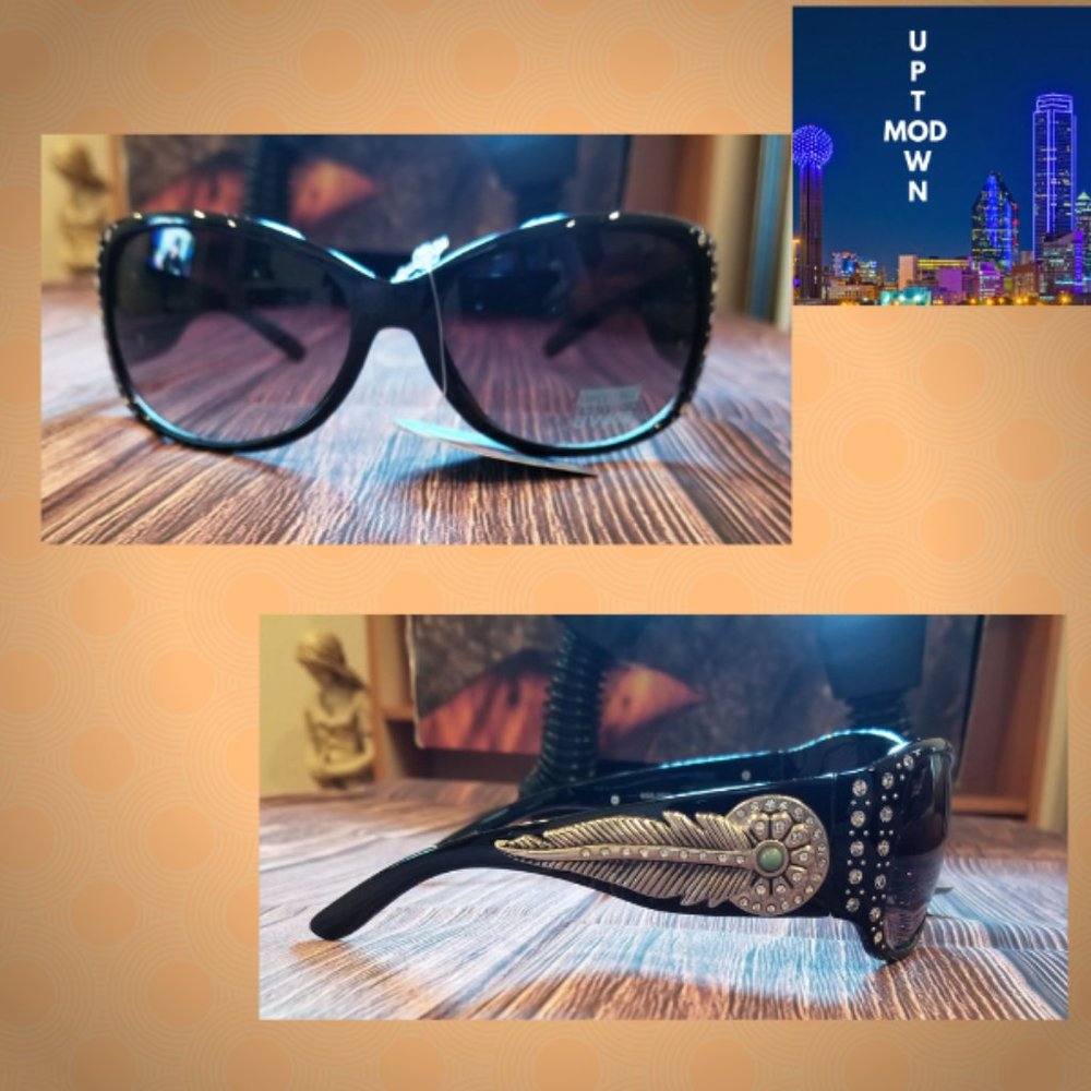 Montana West Feather Collection Sunglasses NWT